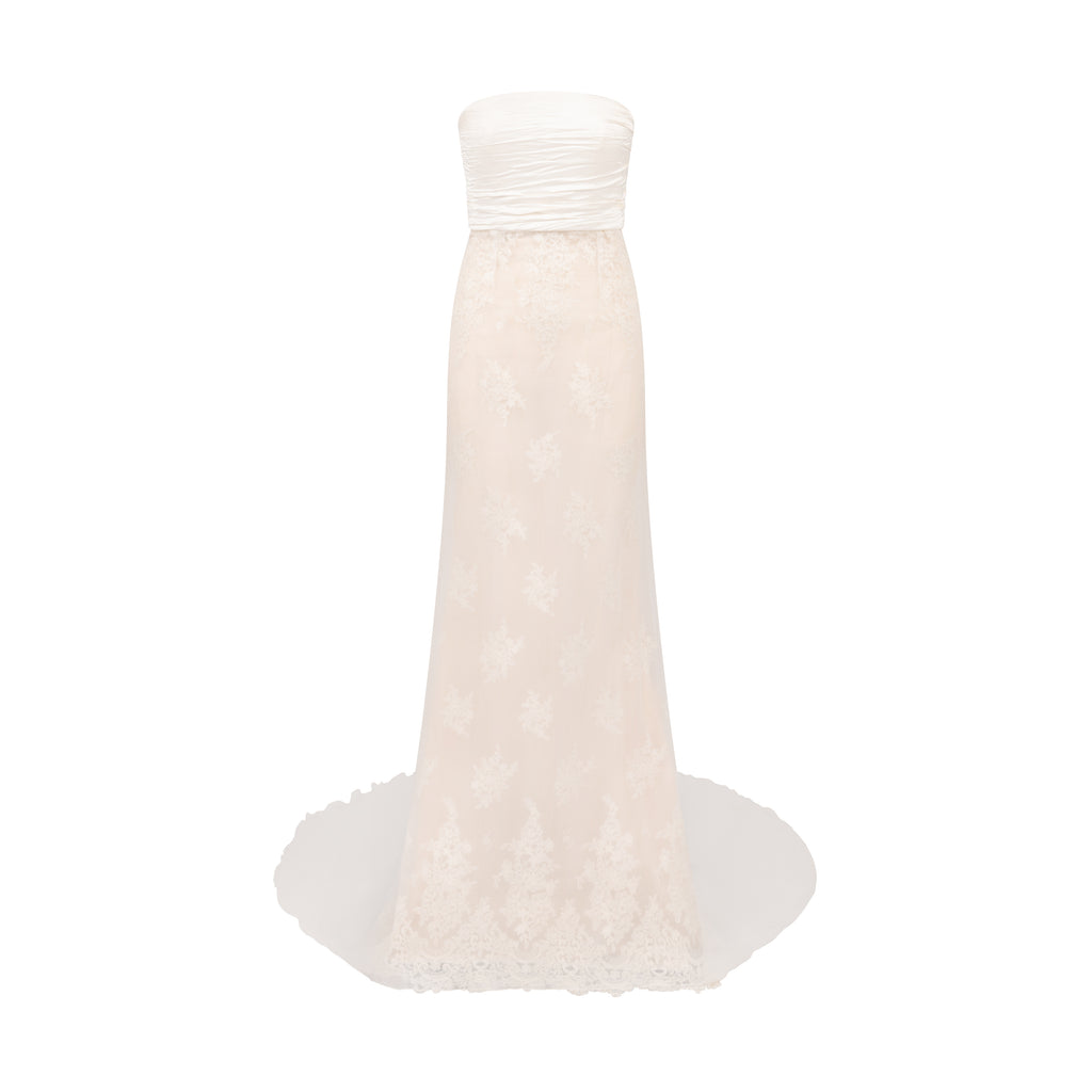 Crushed Silk & Lace Gown | STYLE 130