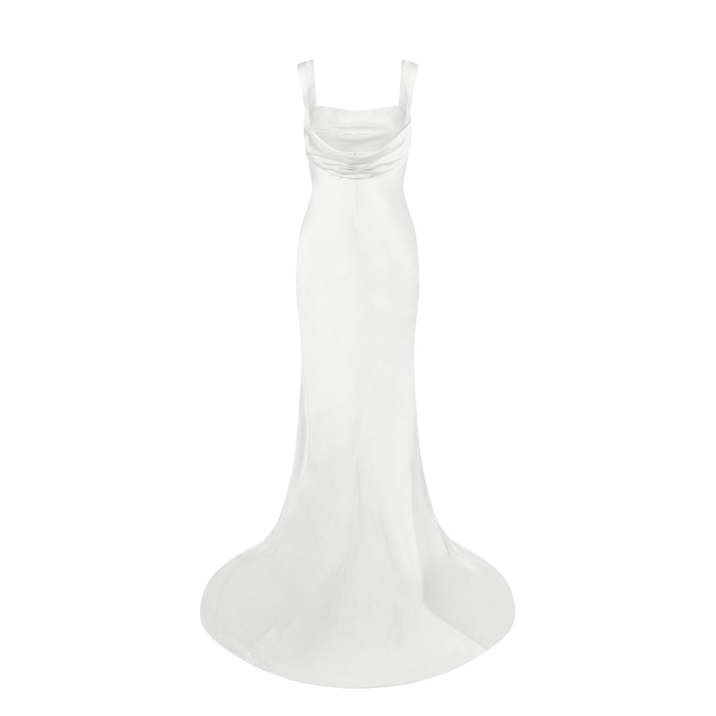 Backless Gown with Pearl Strap | STYLE 167