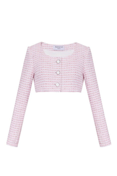 The Ellen Jacket in Pink & White