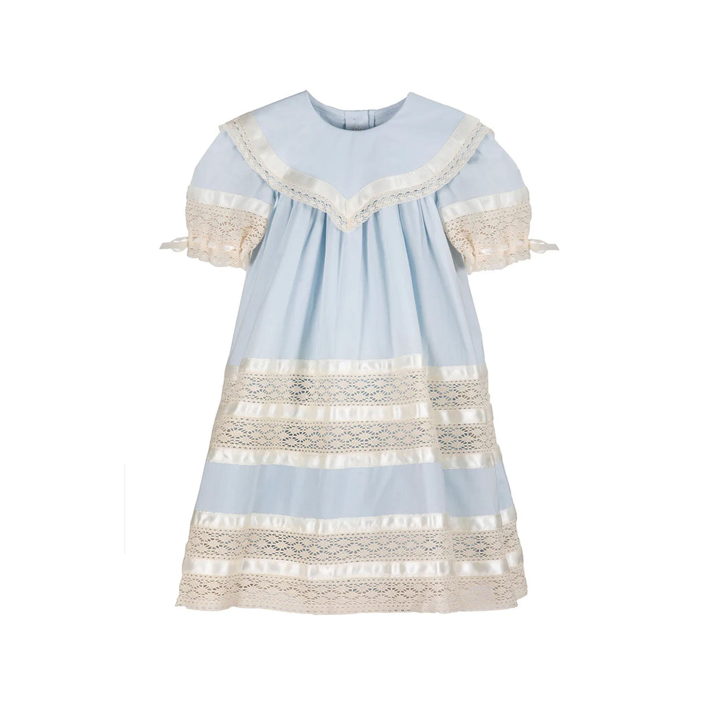 Savannah Lace Heirloom Dress in Blue