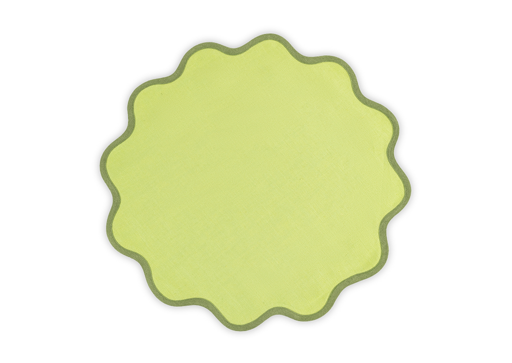 Scallop Edge Circle Placemat, Set of 4