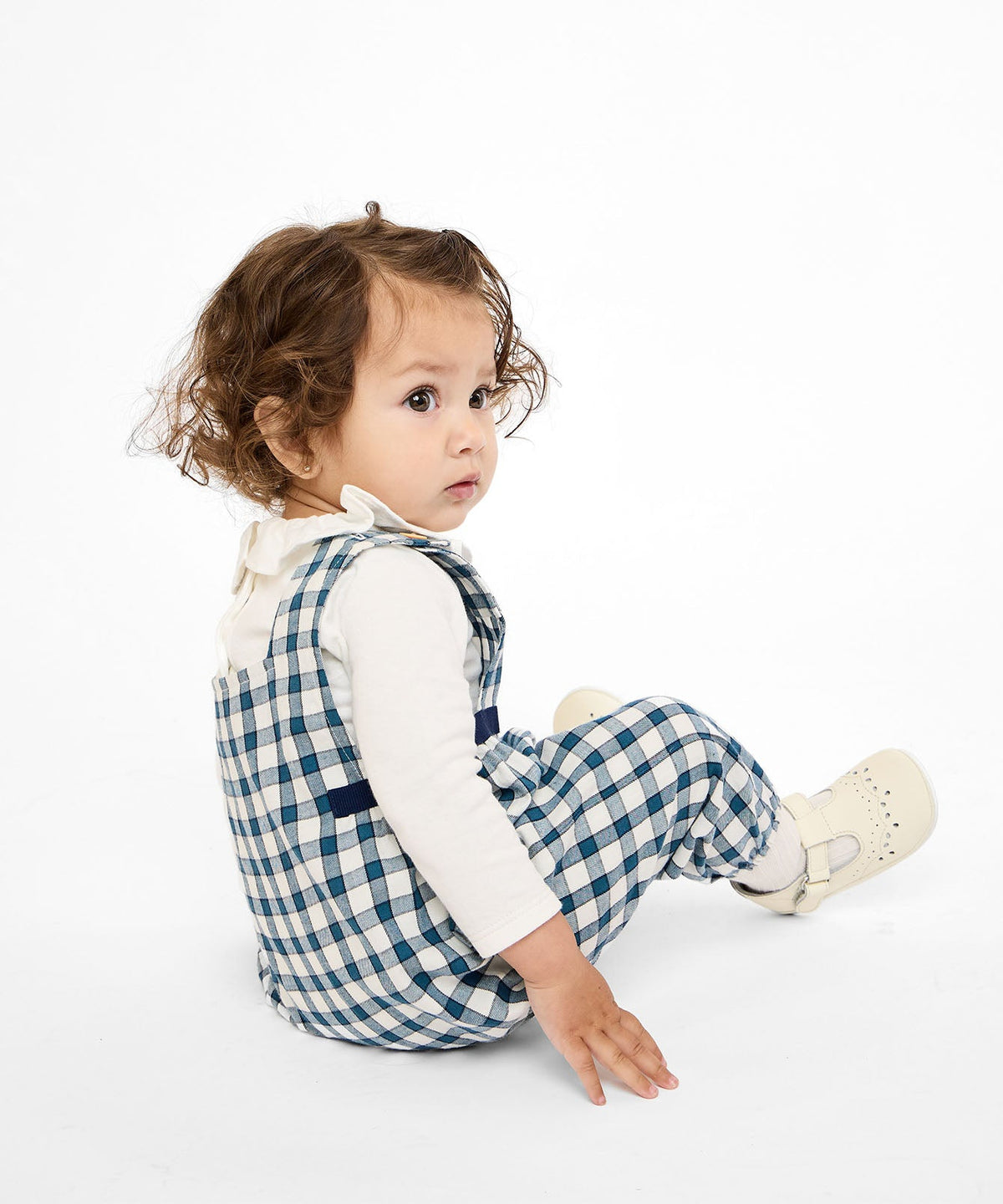 Scout Baby Overall in Blue Picnic Check