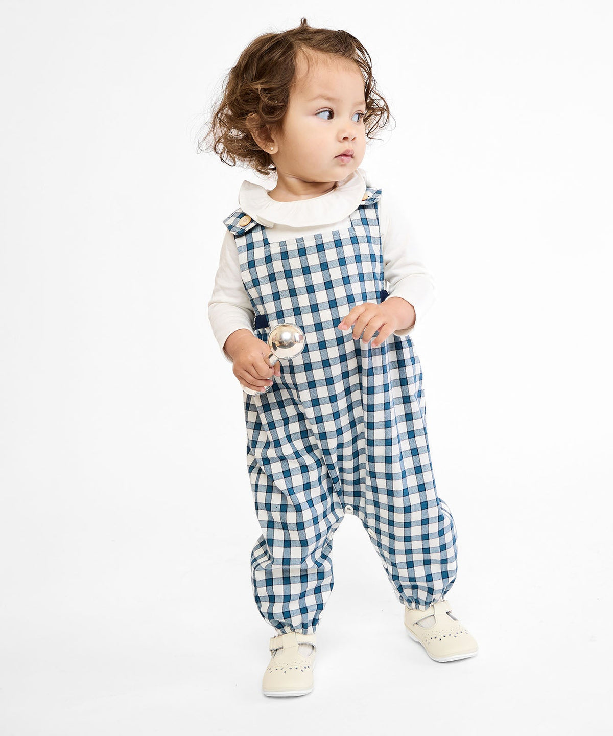 Scout Baby Overall in Blue Picnic Check