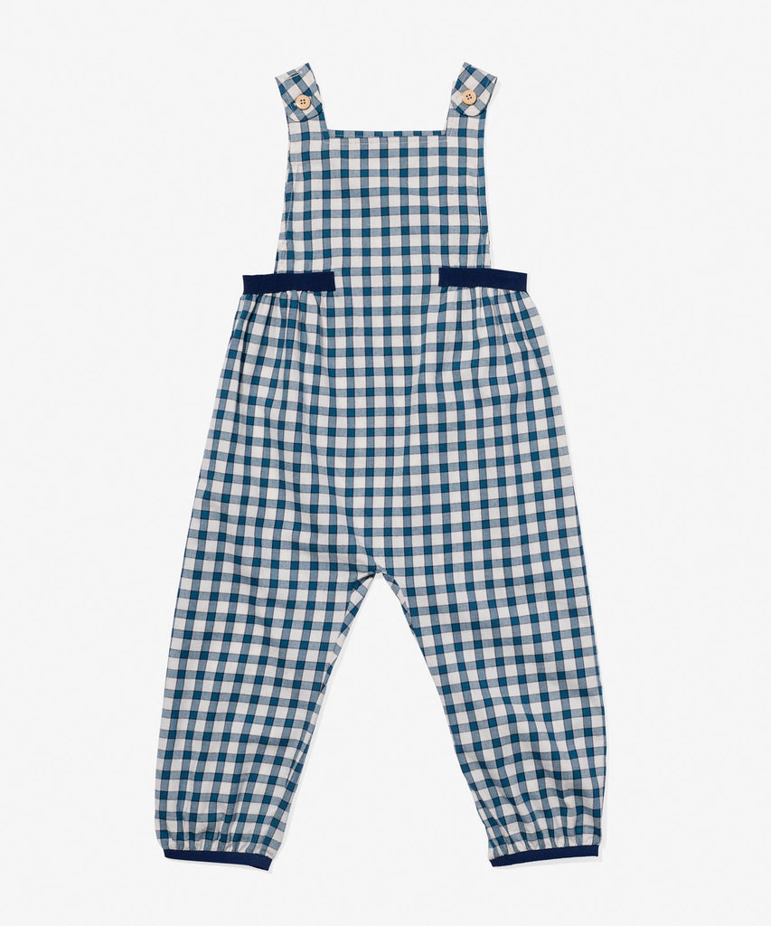 Scout Overall in Blue Picnic Check