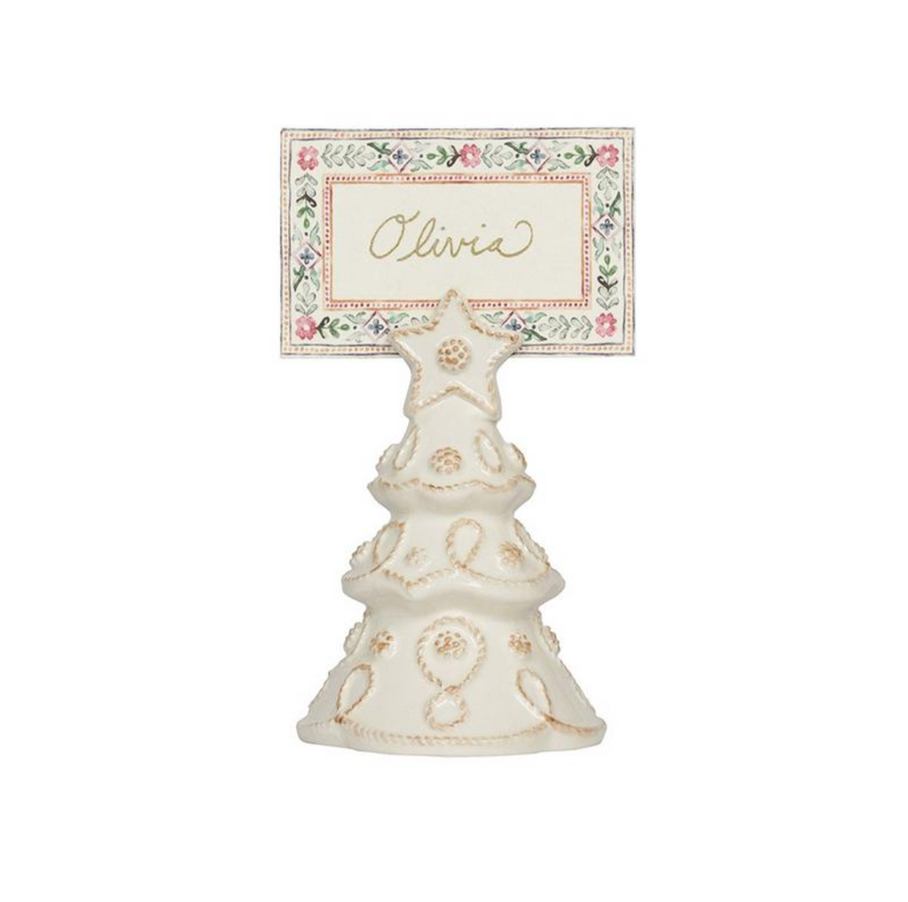 Berry & Thread Tree Place Card Holder, Set of 4 in Whitewash
