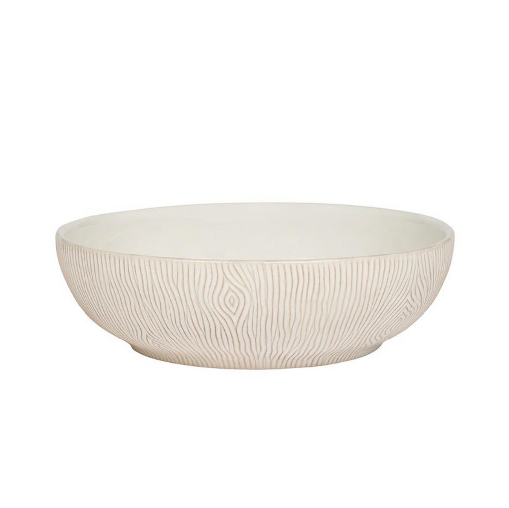 Blenheim Oak Coupe Bowl in Whitewash