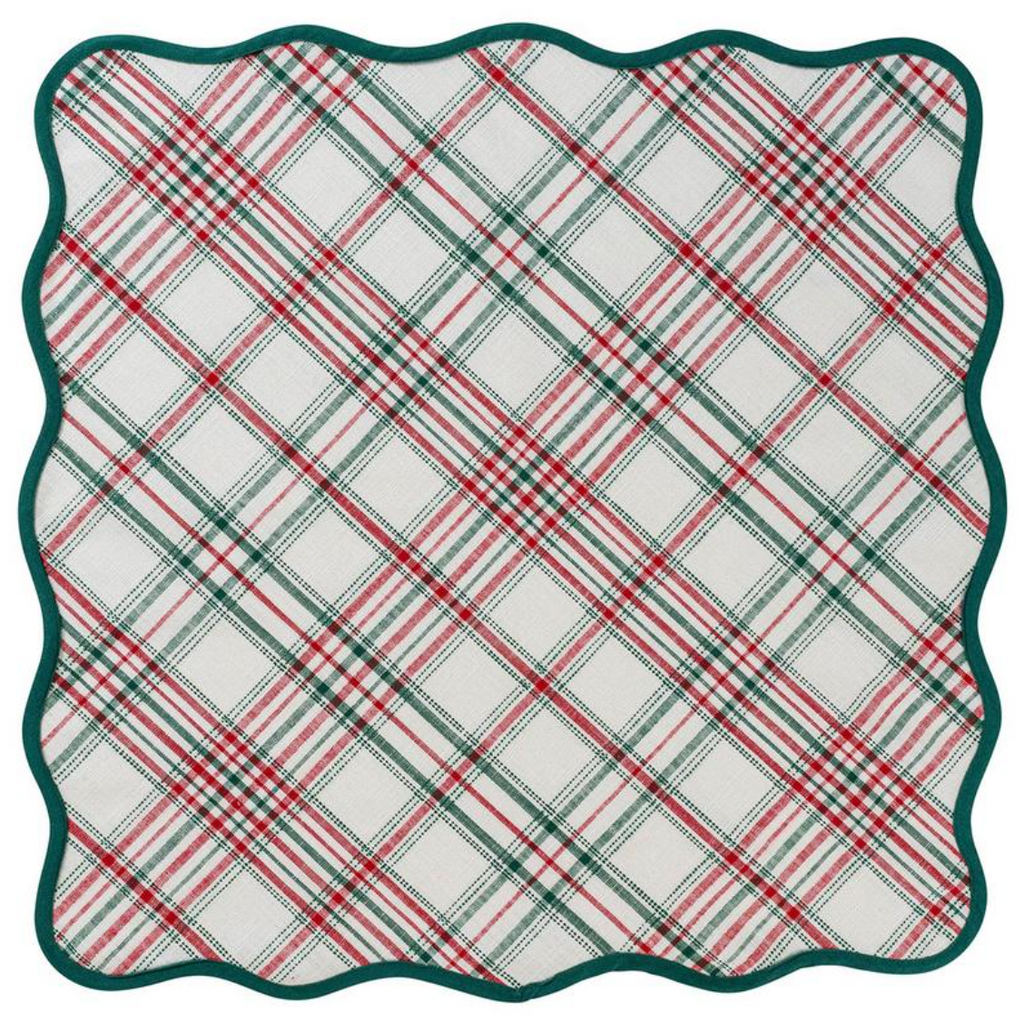 Merry Tartan 52" Square Tablecloth