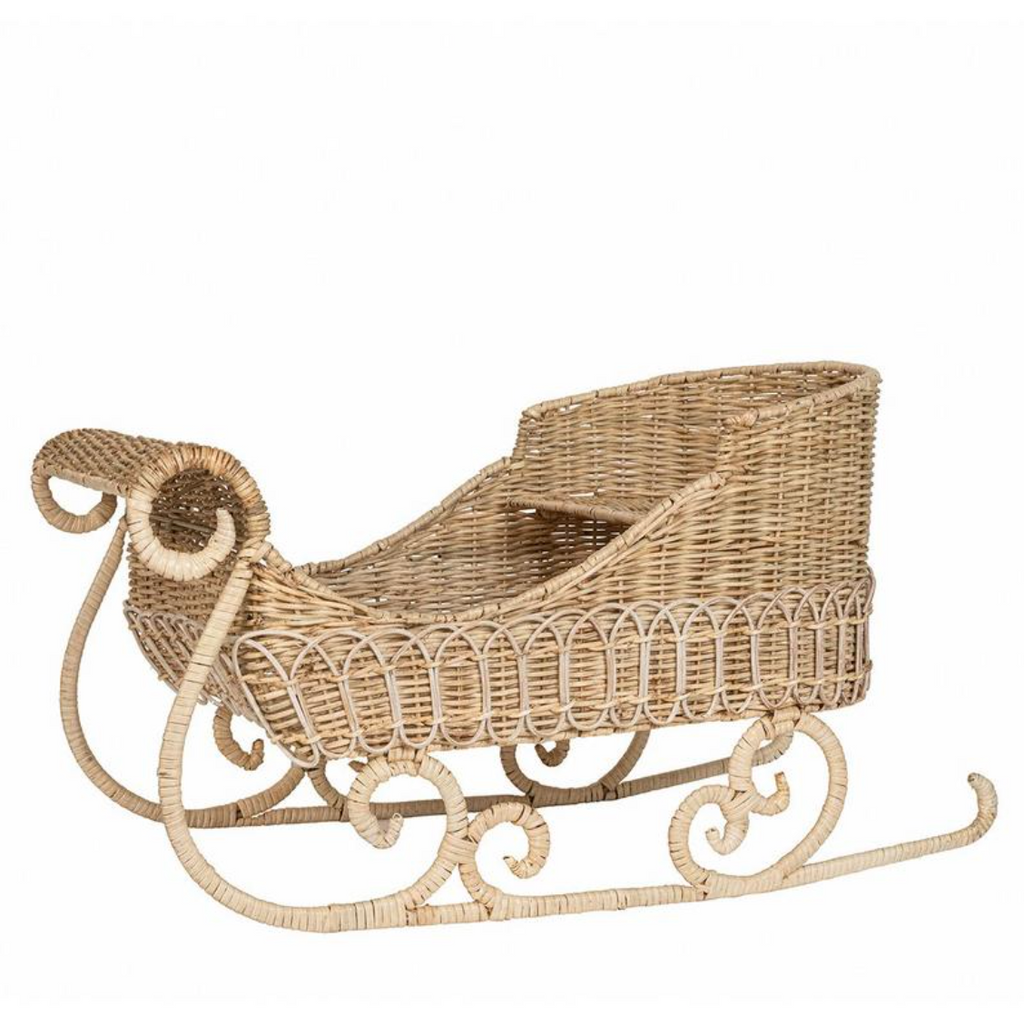 Provence Rattan Sleigh in Whitewash