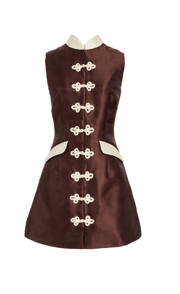 Tamara Mini Dress in Brown Chestnut