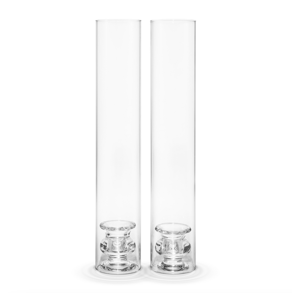Sancia Taper Holder with Sleeve in Clear Rim, Set of 2