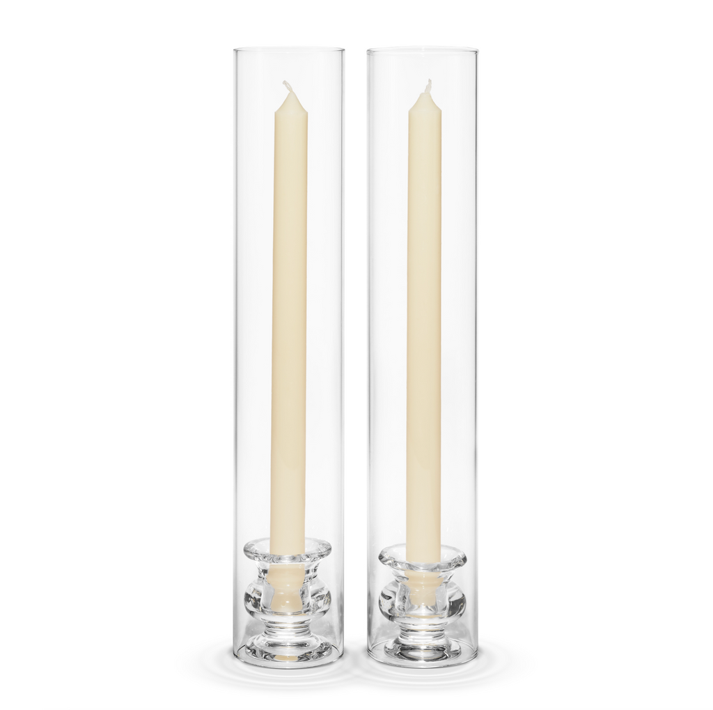 Sancia Taper Holder with Sleeve in Clear Rim, Set of 2