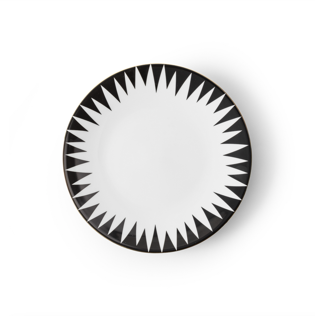 Black Punk Dessert Plate