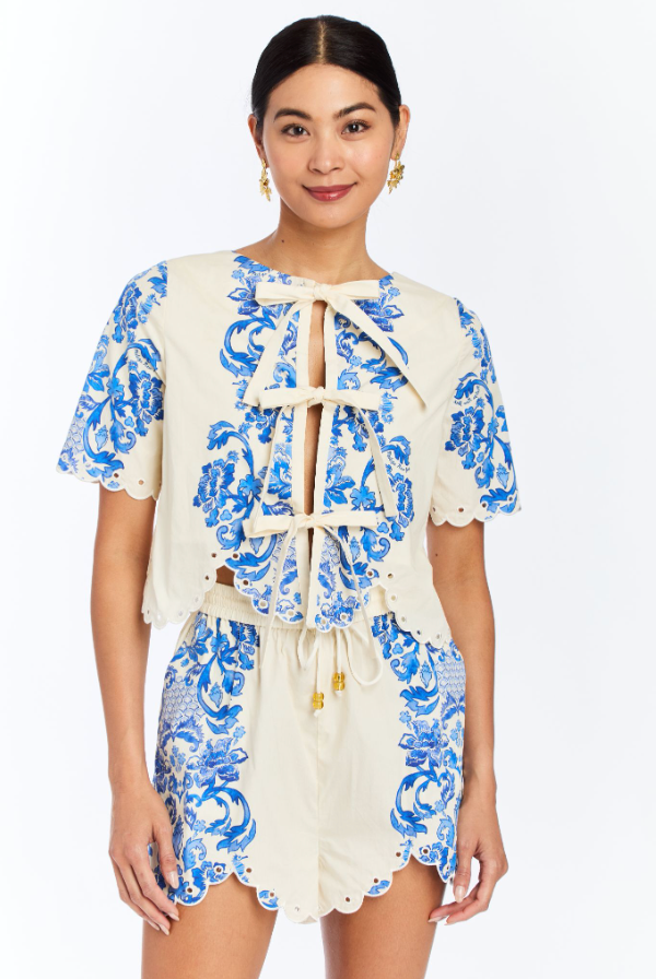 Baja Convertible Top in Seashell Trellis