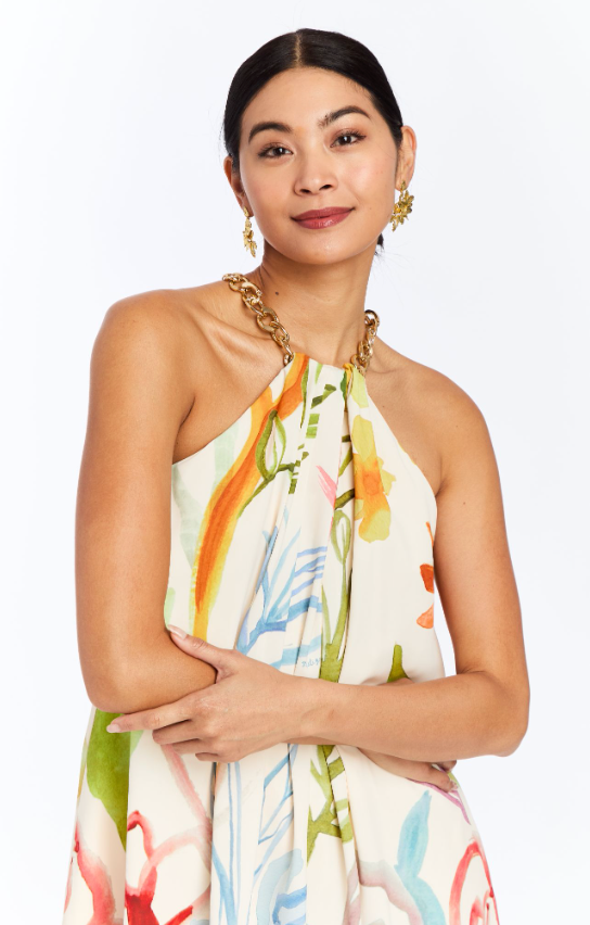 Bijou Halter Mini in Ivory Watercolor