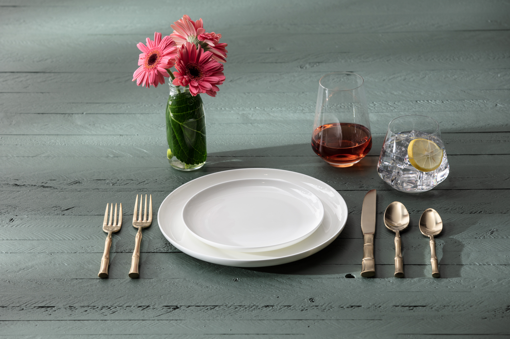 Royal Pacific Brushed Champagne Flatware Set