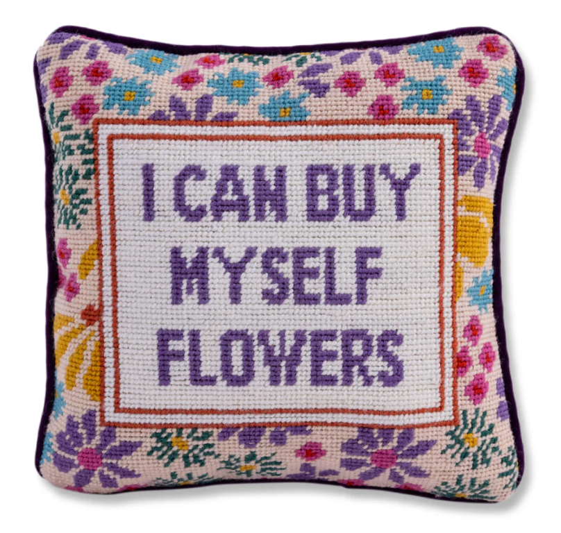 Flowers Needlepoint Pillow