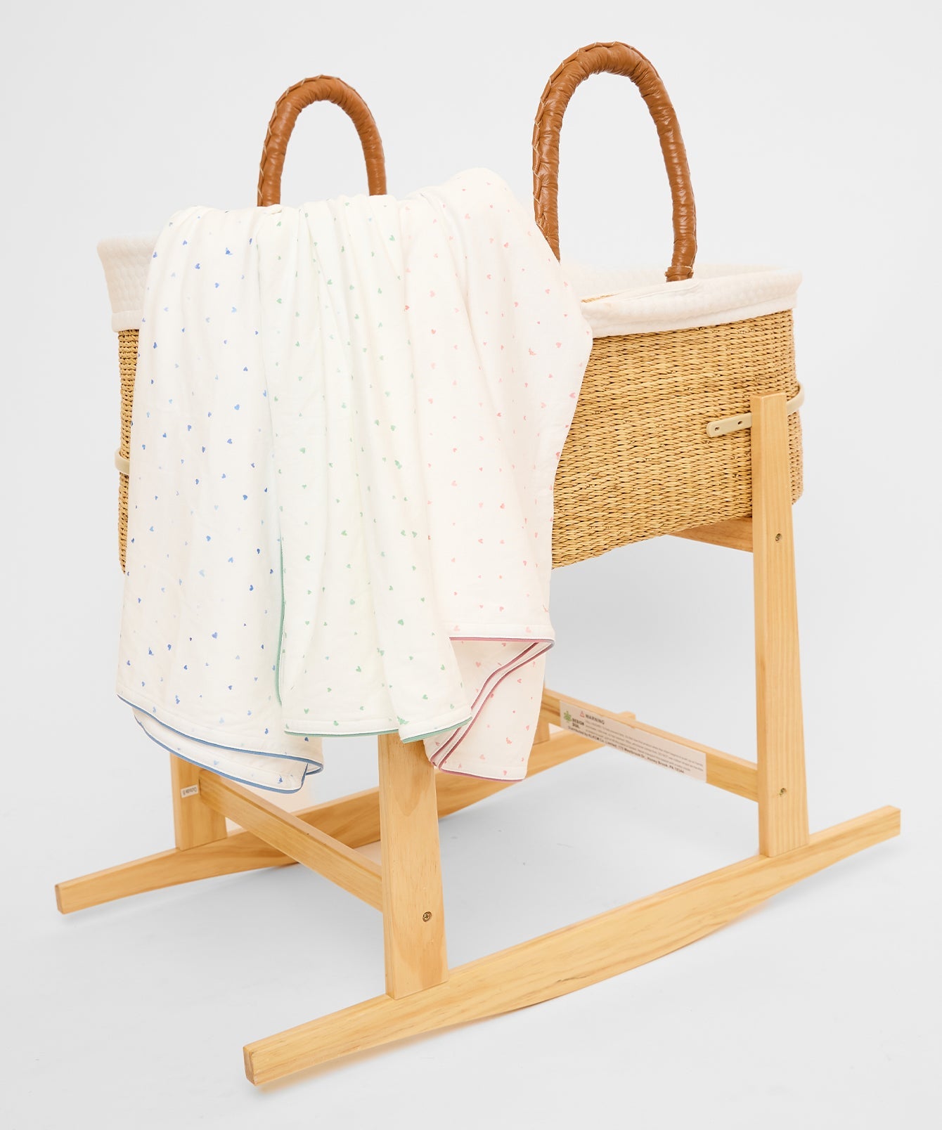 Shane Blanket in Seafoam Hearts