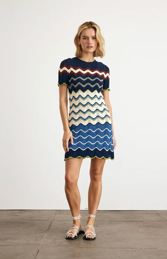 Short Leighton Dress in Maritime Blue