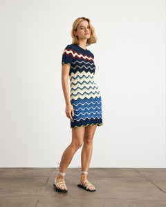 Short Leighton Dress in Maritime Blue