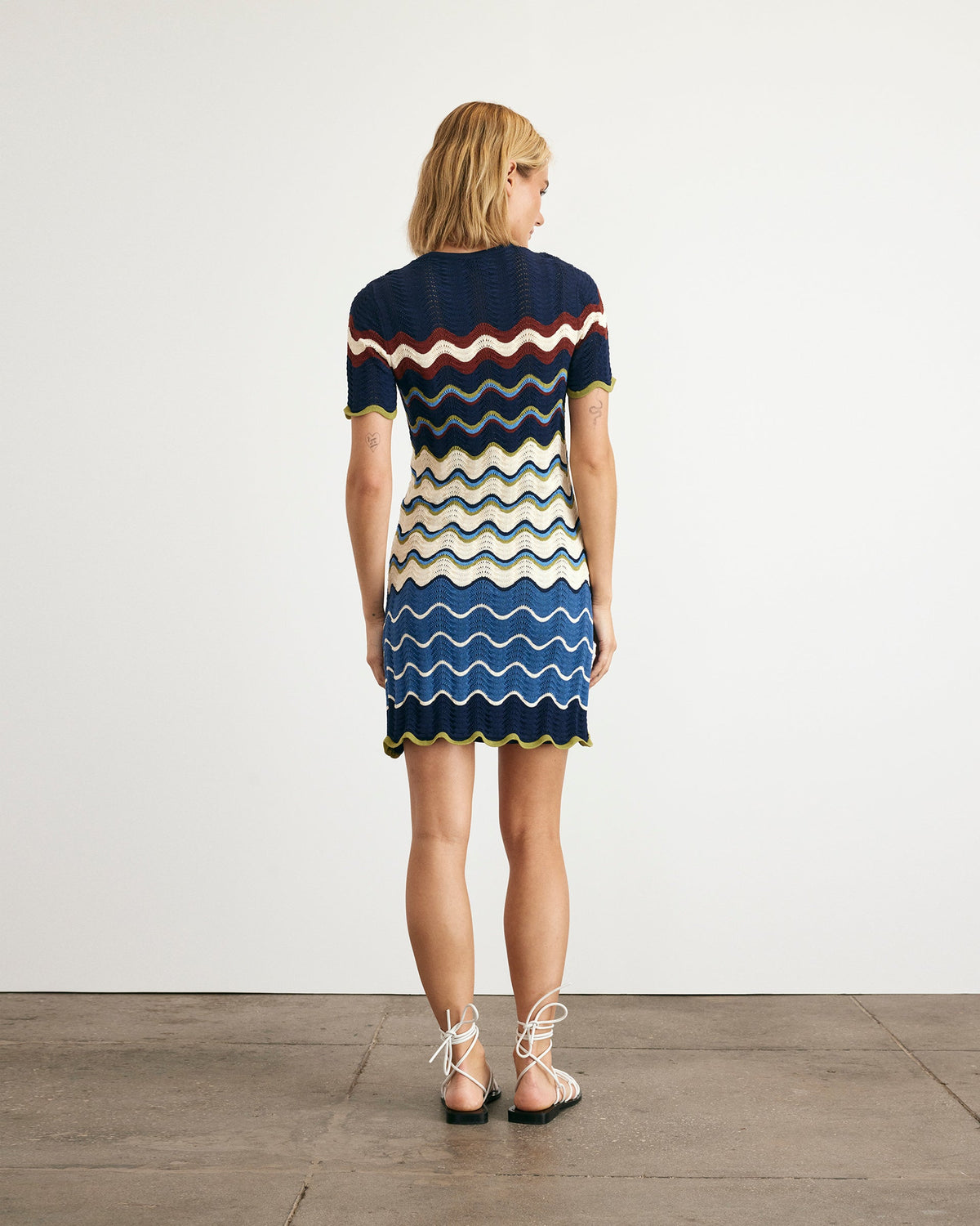 Short Leighton Dress in Maritime Blue
