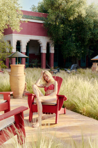 The Emily Top in Red Ikat Dot