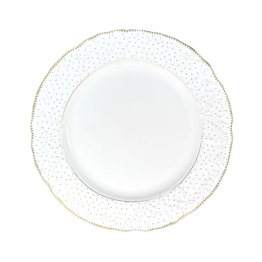 Simply Anna Polka Rim Soup in White/Gold