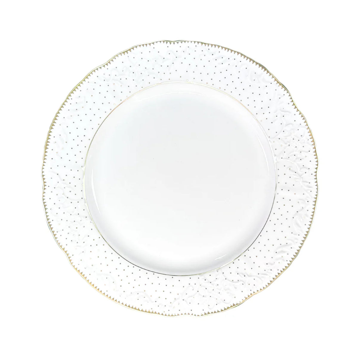 Simply Anna Polka Rim Soup in White/Gold