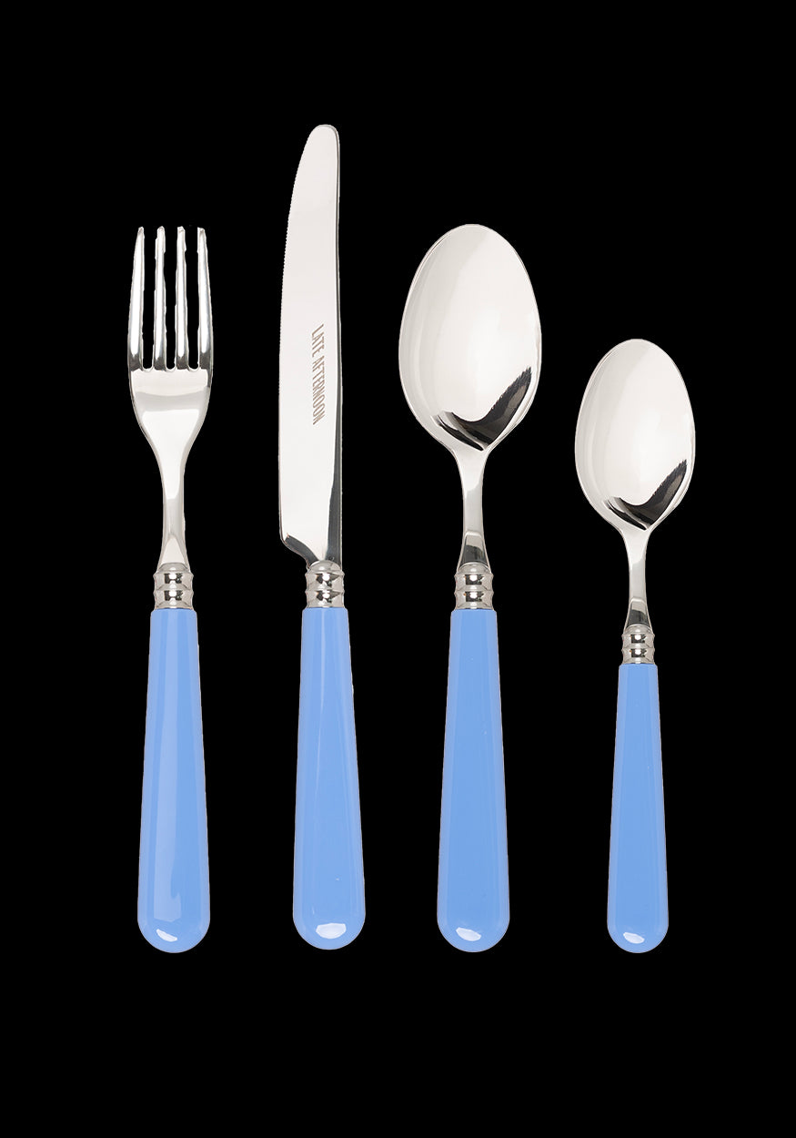 Sky Blue Cutlery, Set of 16