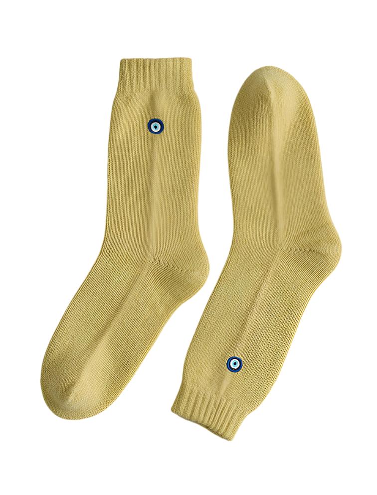 Sleeping Socks Evil Eye in Canary
