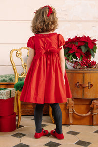 Sofia Red Smocked Dress