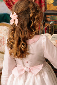 Sofia White Taffeta Long Sleeve Dress