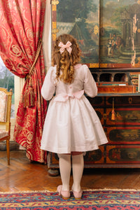 Sofia White Taffeta Long Sleeve Dress