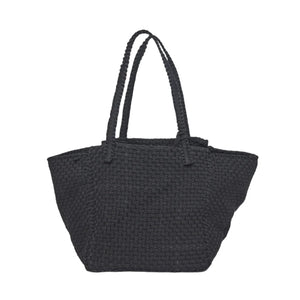 Soona Upcycled Woven Cotton Tote Bag in Black