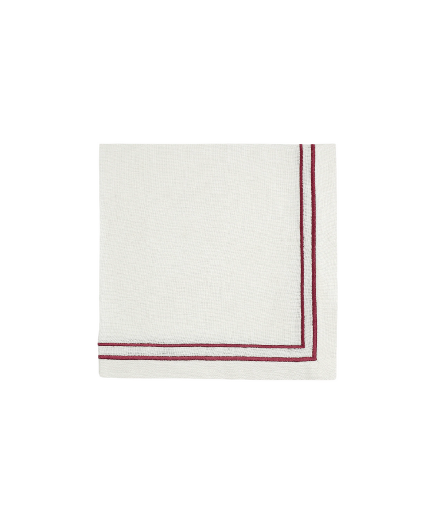 Rebecca Udall Sophie Classic Two Cord Napkin, Burgundy