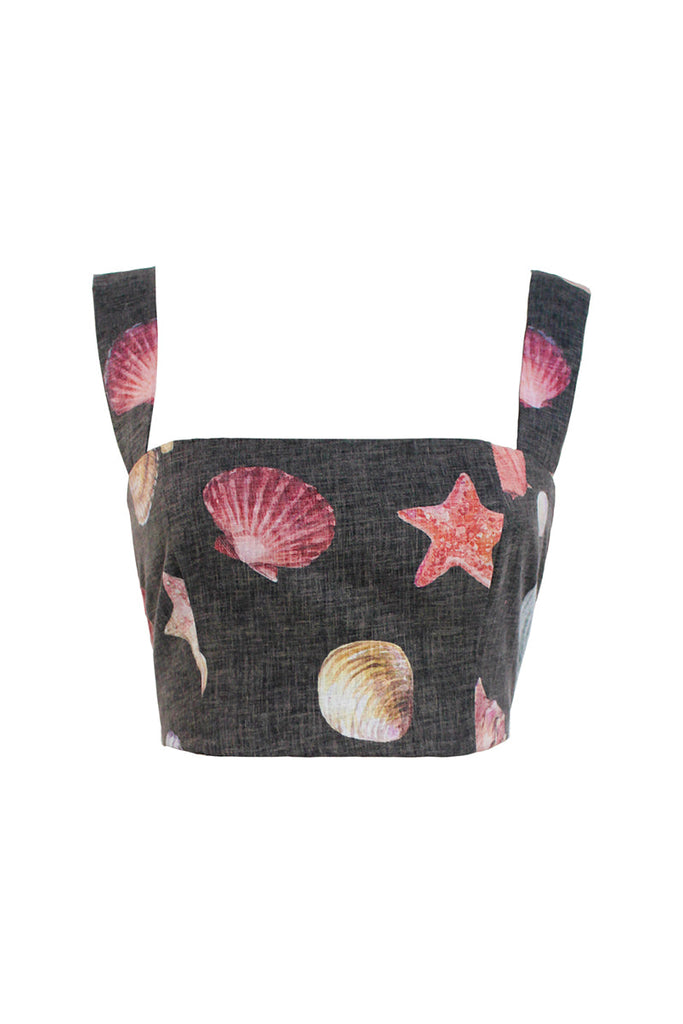 Sotavento Top in Conchitas Black Print