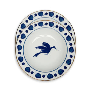 Soup Plates in Wildbird Blue, Set of 2