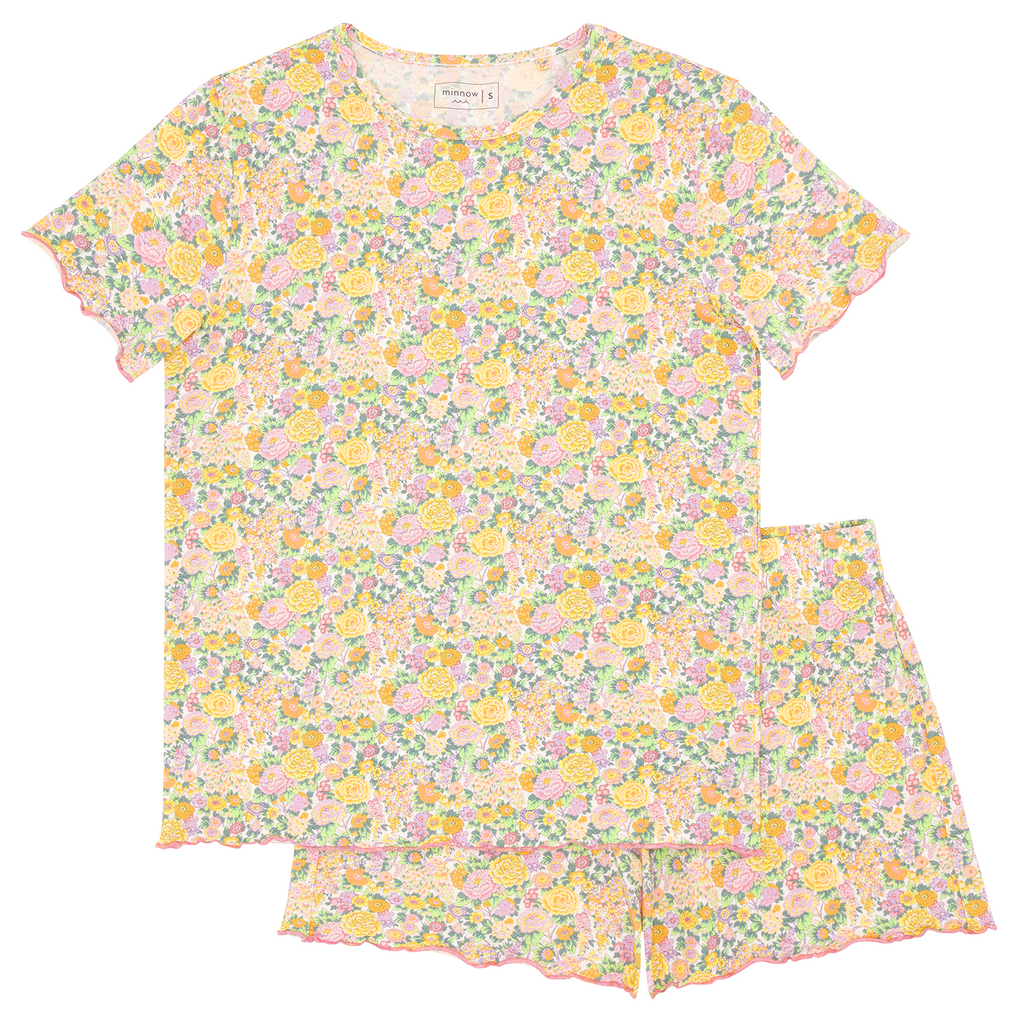 Women’s Elysian Day Shirt And Short Pima Pajamas Set