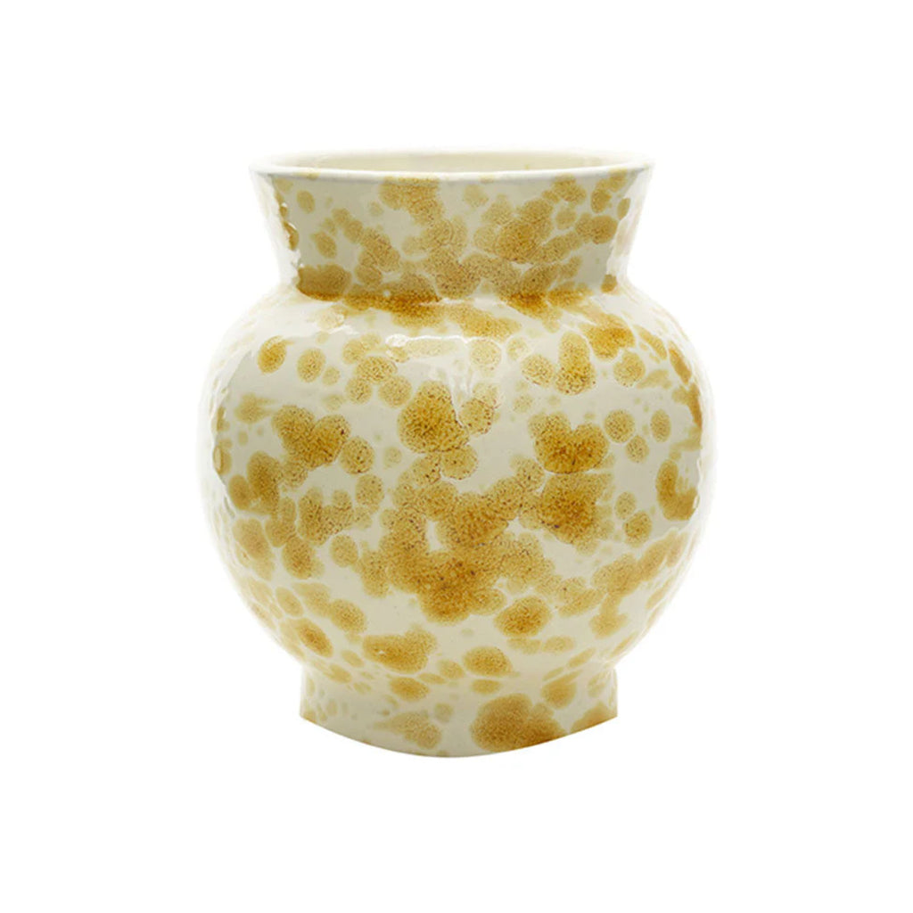 Speckled Vase in Yellow
