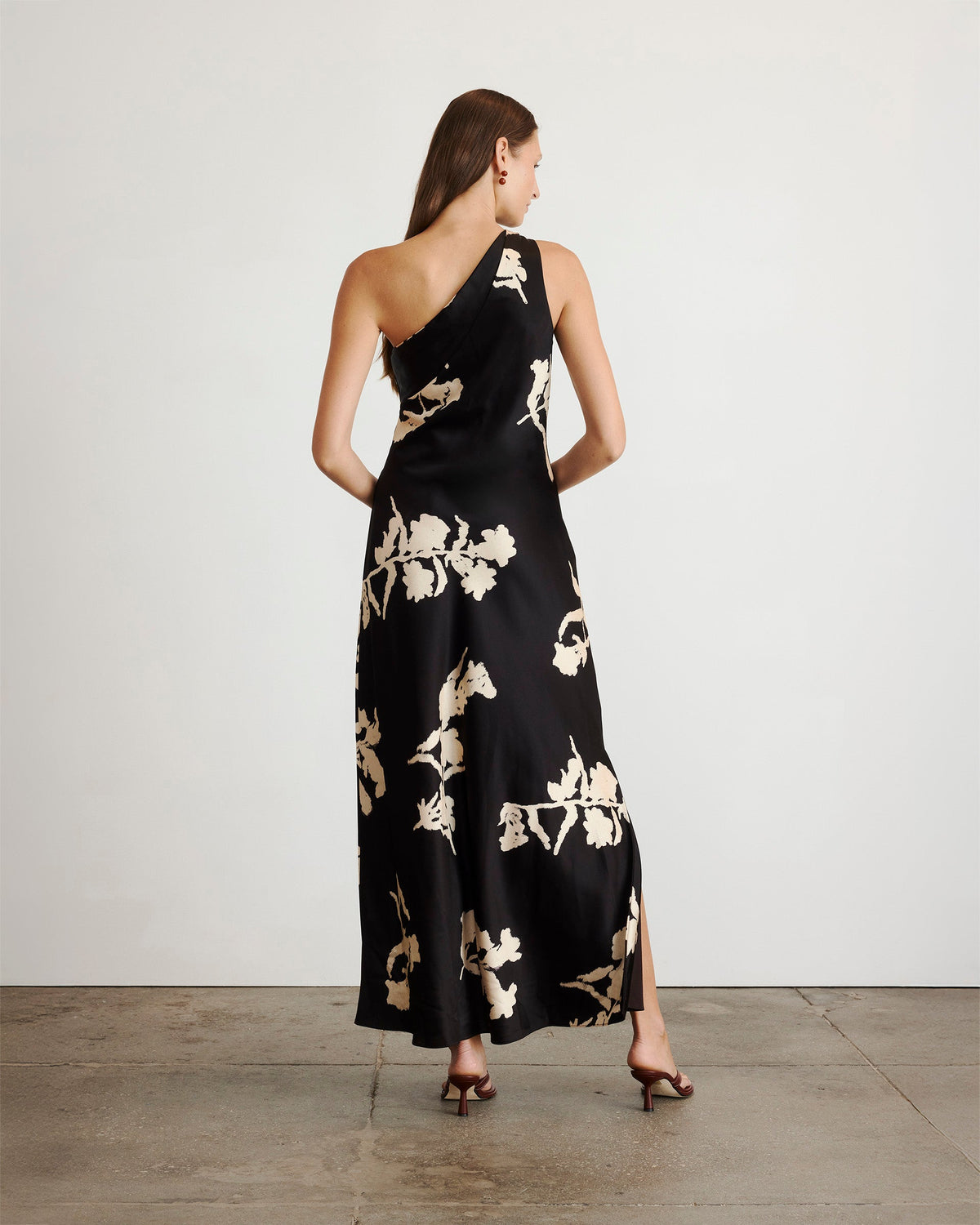 Stassi Dress in Dark Fig & Cream Multi