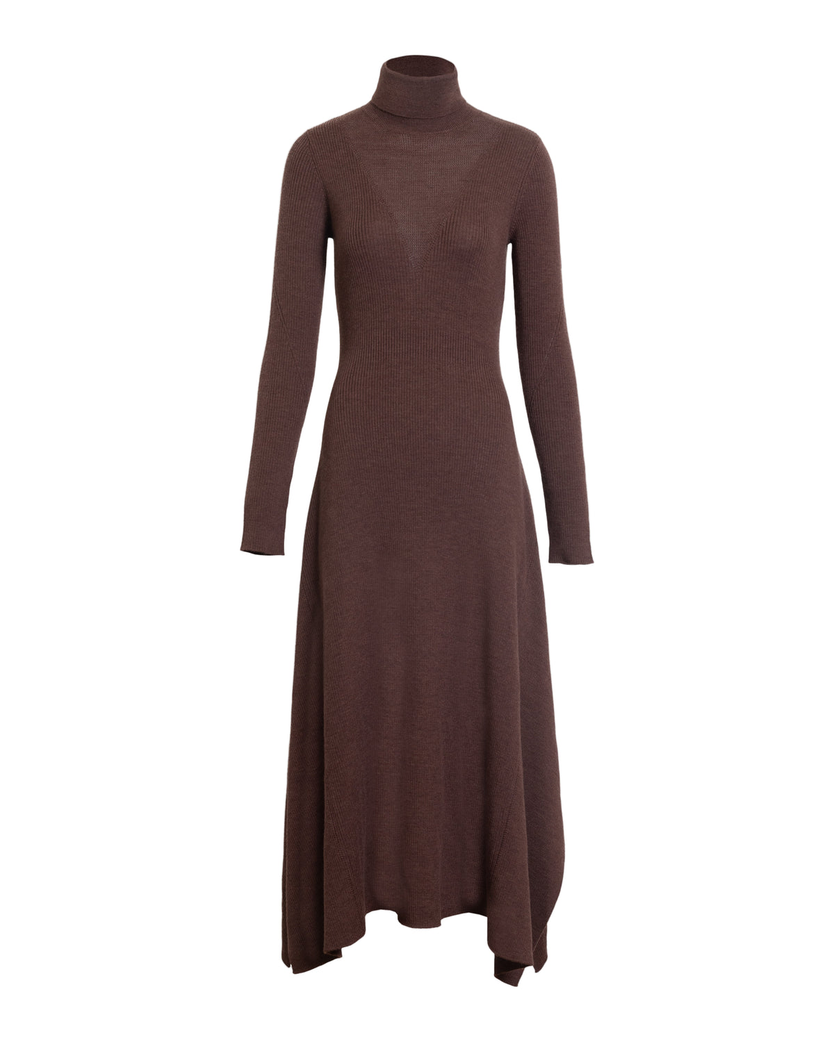 Steffi Knit Dress in Chocolate Melange