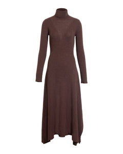 Steffi Knit Dress in Chocolate Melange