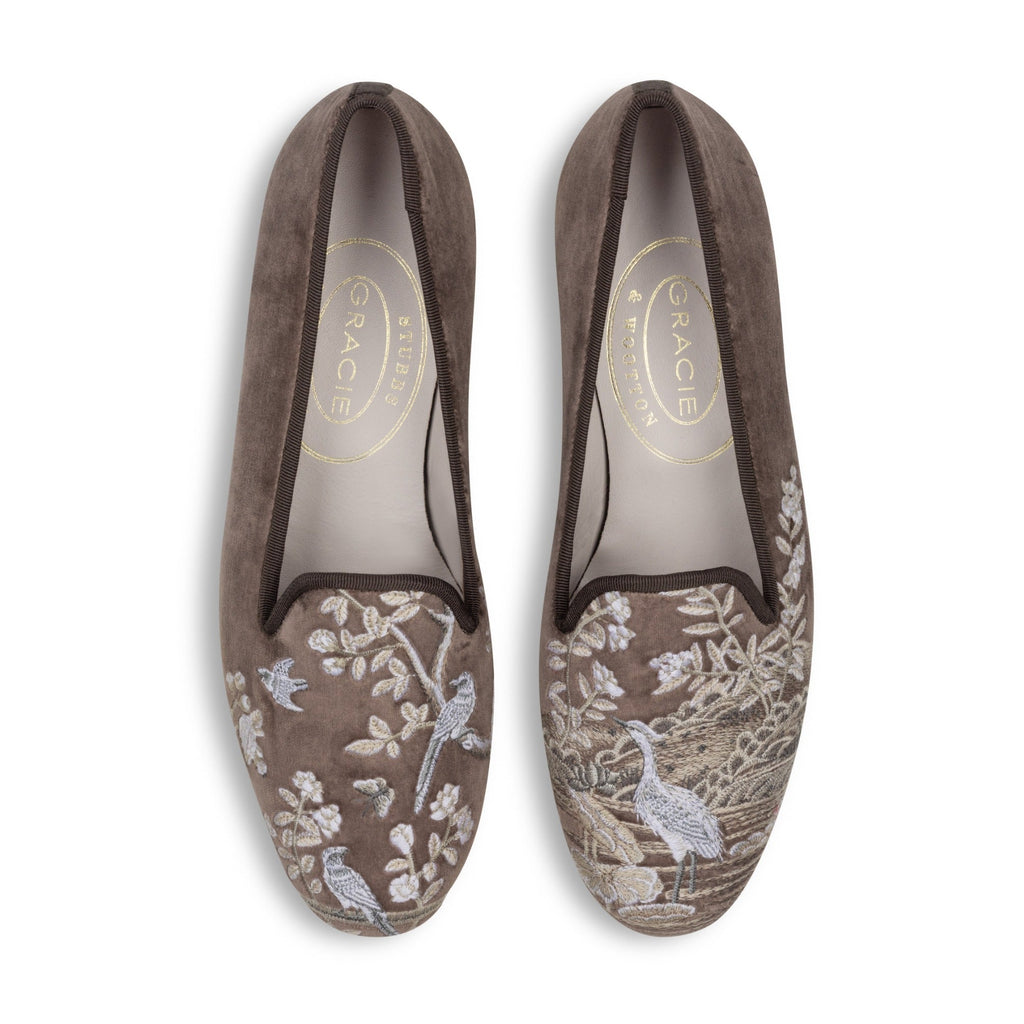 Our Winter Garden Mink Velvet Slipper item is photographed here against a white background.