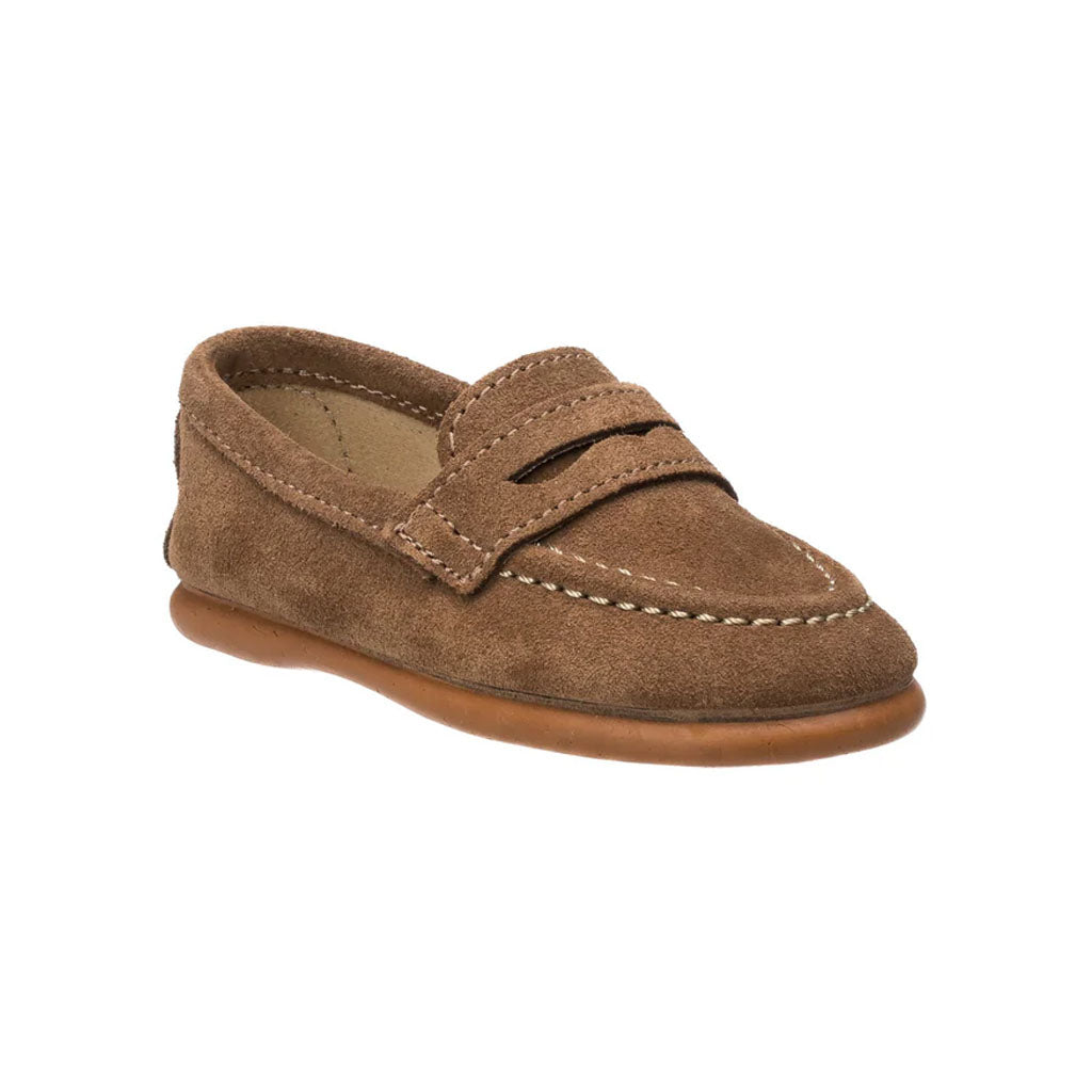 Suede Penny Loafer Toffee Brown