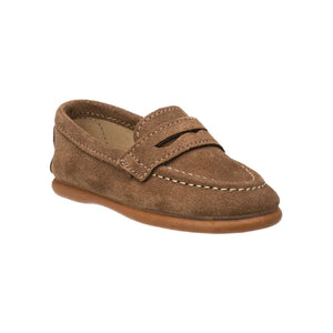 Suede Penny Loafer Toffee Brown
