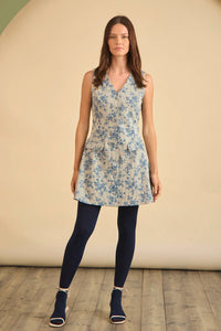 Suni Dress in Cornflower Toile