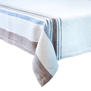 Danish Stripe 52" Table Square in Taupe