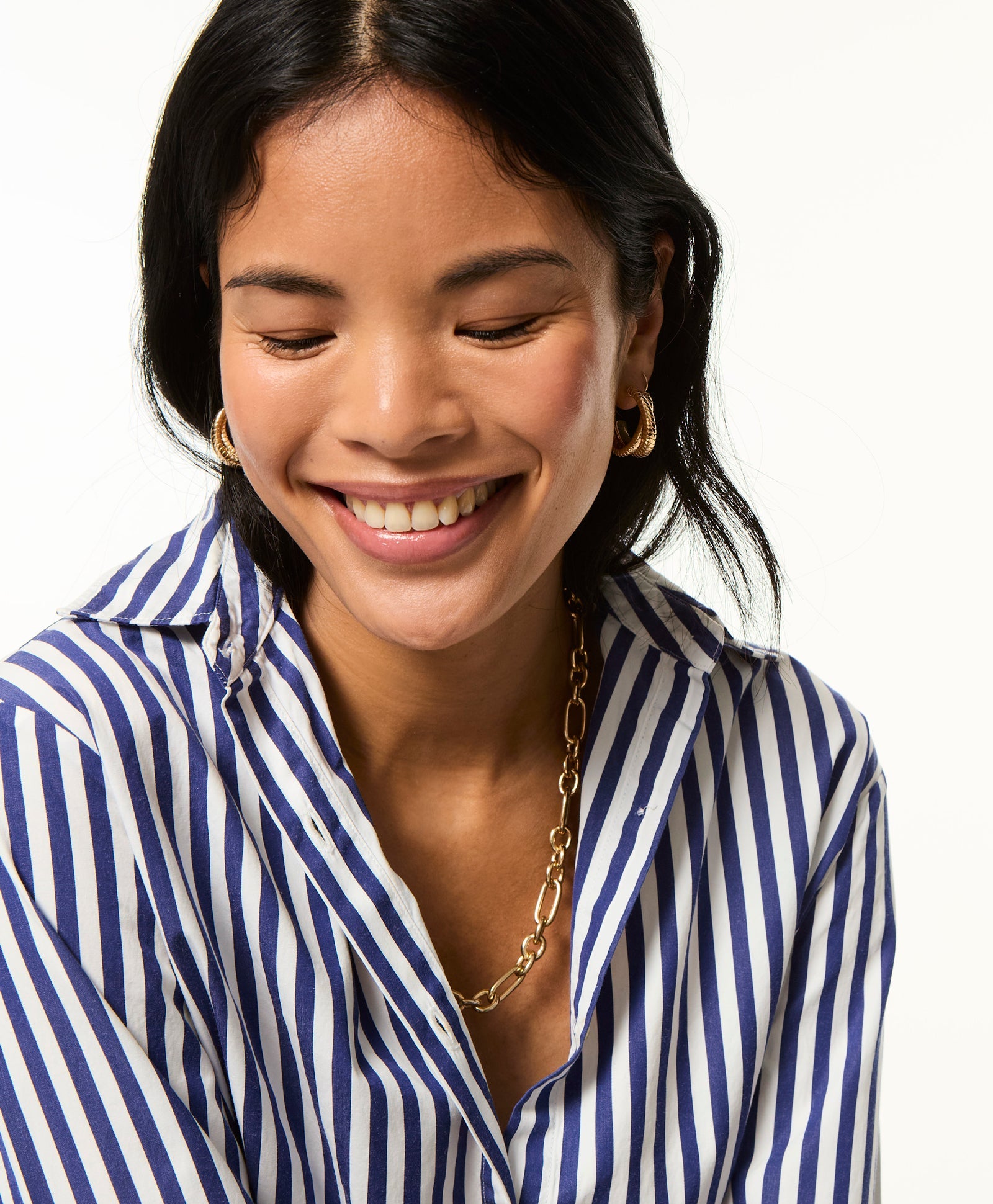 The Double Cobra Hoop in Gold