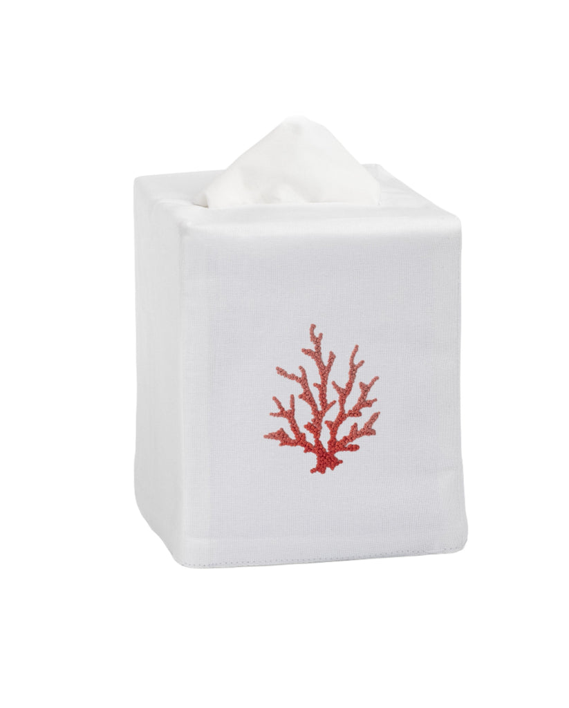 Coral Knot Tissue Box Cover in Red