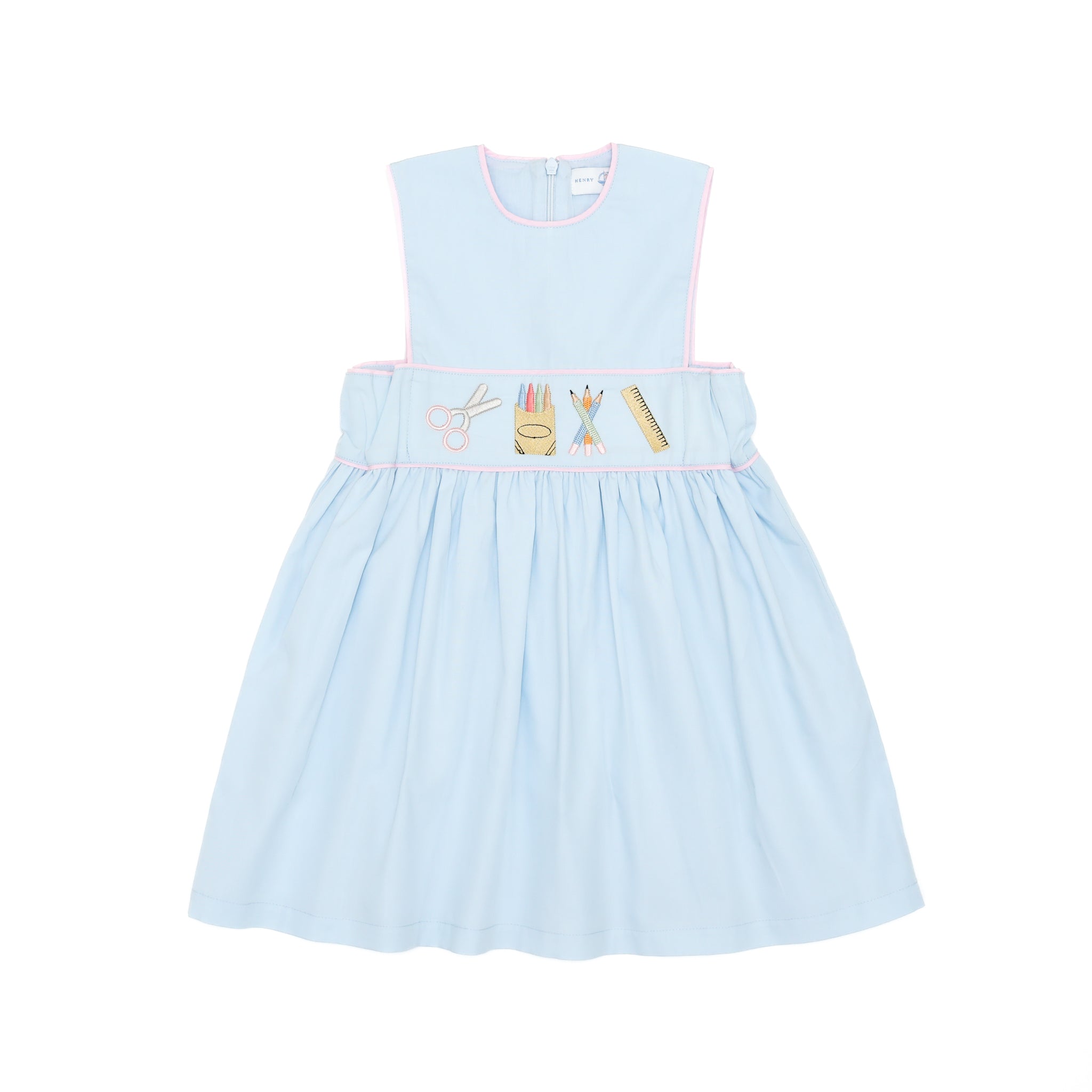 Girls Back to School Embroidered Dress - Henry Duvall