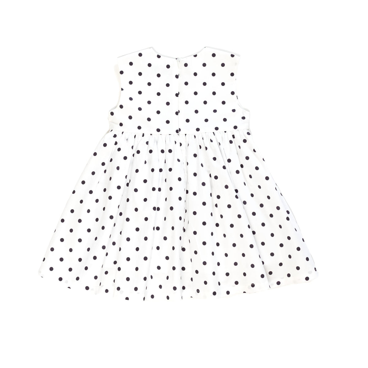 Betsy Dress in Narragansett Navy Polka Dots